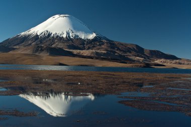 Andean volcano Parinacota clipart