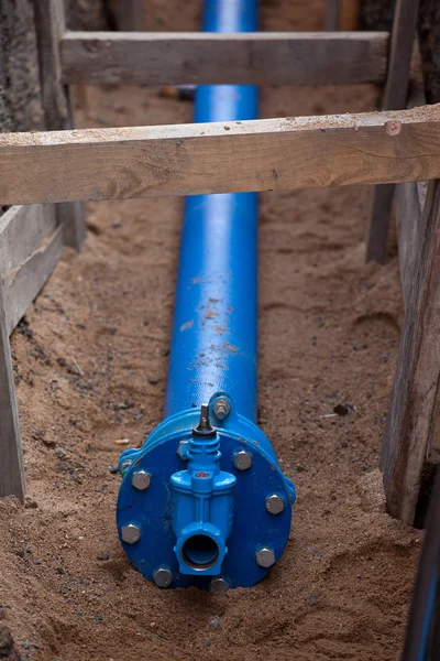 Underground water pipeline 스톡 사진