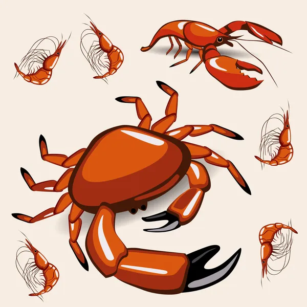 Krabba djur — Stock vektor