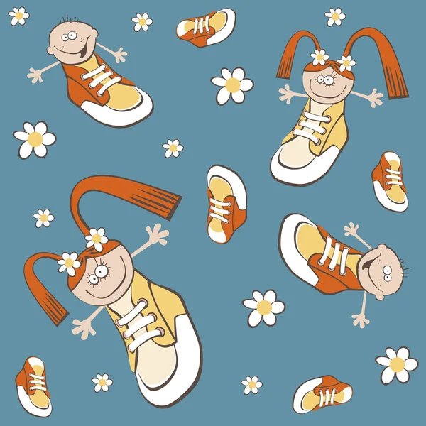 Pattern shoes — Stock Vector