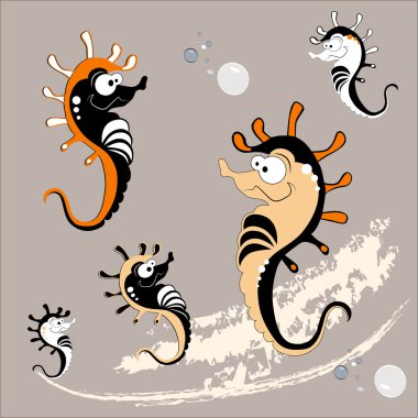 Sea horse clipart