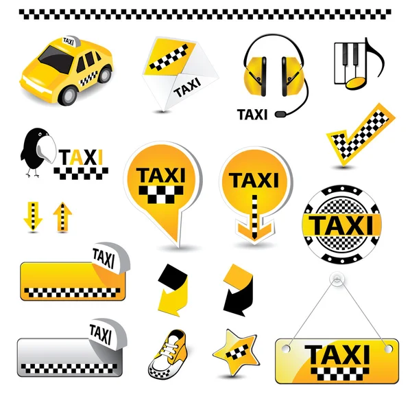 タクシーのアイコン — ストックベクタ