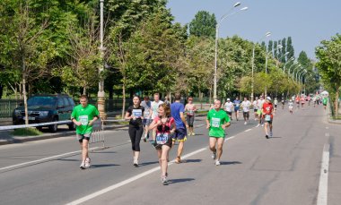 running at Bucharest International Half Marathon clipart