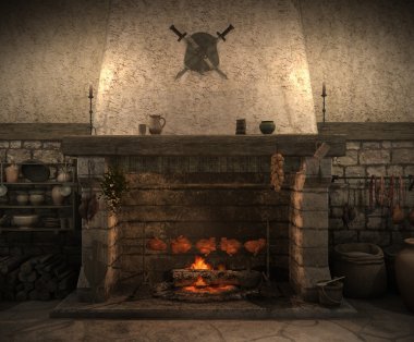 Old Fireplace clipart