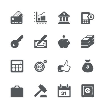 Finance and business icon set clipart