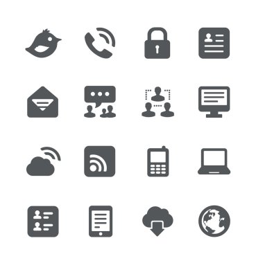 Internet icons set clipart