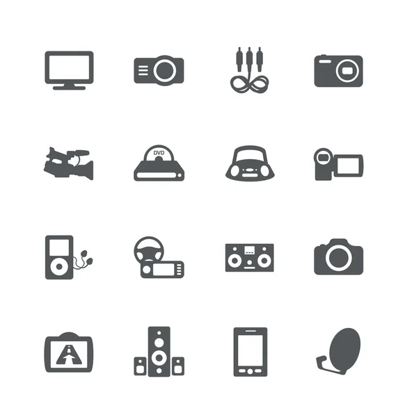 Conjunto de iconos electrónicos — Vector de stock