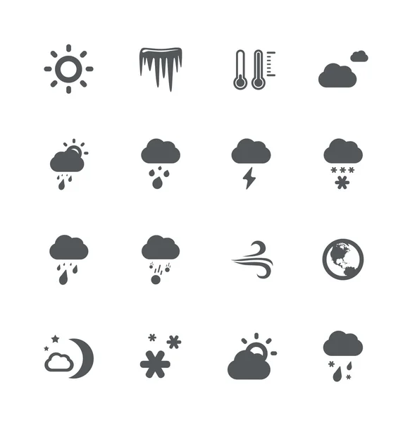 Conjunto de ícone meteorológico —  Vetores de Stock