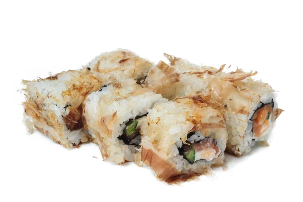 Olika typer av sushi och sashimi — Stockfoto