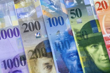 Swiss Franc Bills clipart
