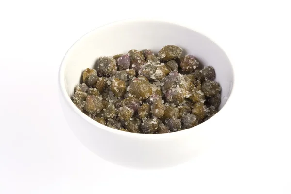 stock image Capers in sea salt