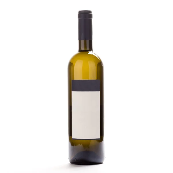Vit vinflaska — Stockfoto