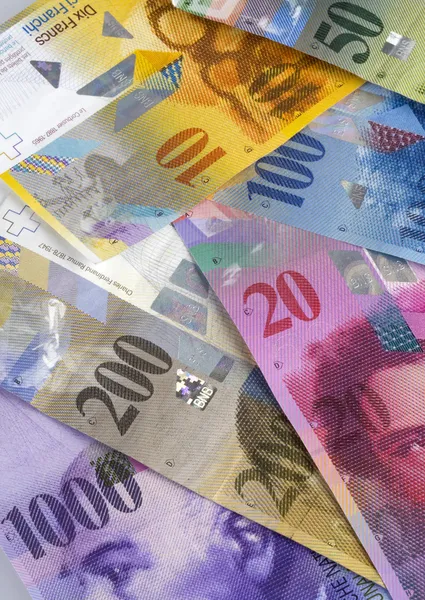 Svájci Bank számlák — Stock Fotó
