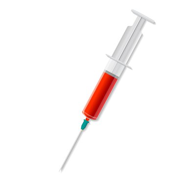 Syringe for a blood test clipart