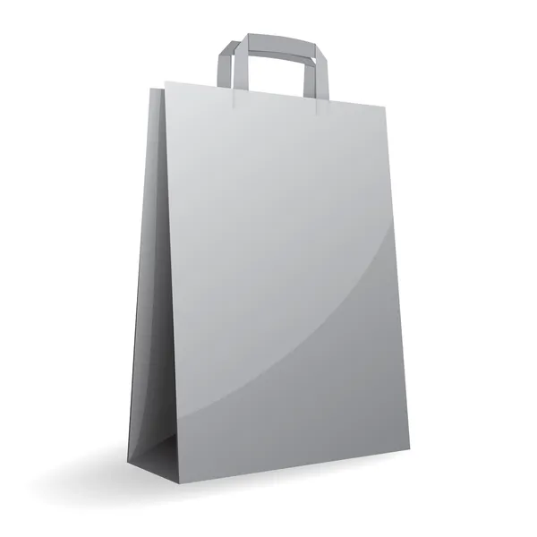 灰色の紙の袋のベクトル イラスト — ストックベクタ