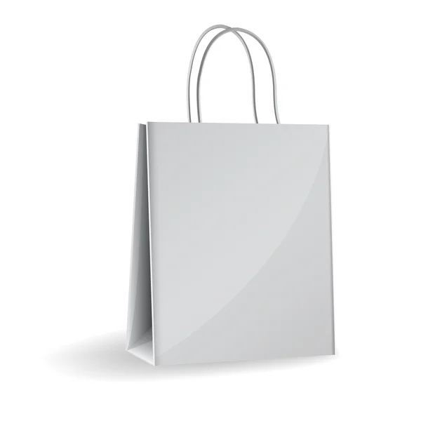 Gray paper bag — Stock Vector