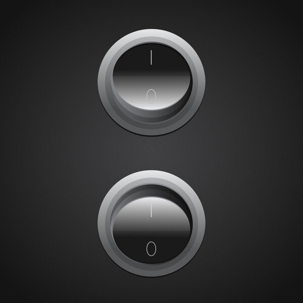 Circle toggle power switches
