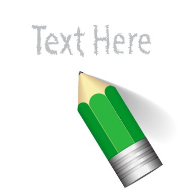 Pencil on white background clipart