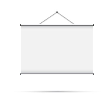 Blank roll-up poster clipart