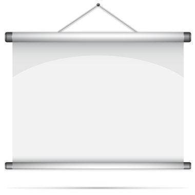 Blank roll-up poster clipart