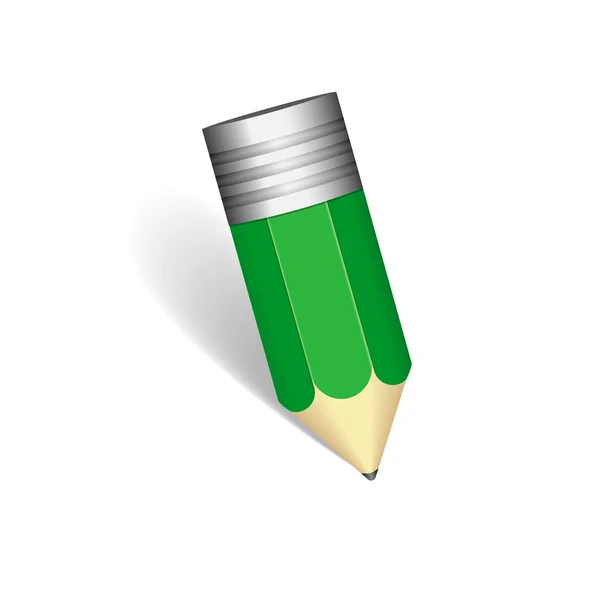 Bleistift auf weißem Hintergrund — Stockvektor