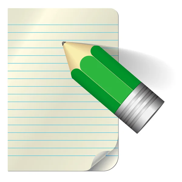 Papír a tužka — Stockový vektor
