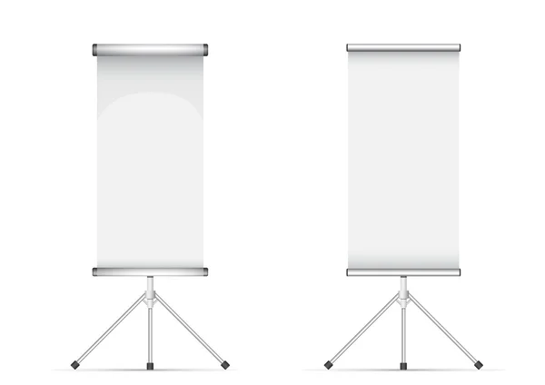 Set of Blank roll up poster — Stock Vector