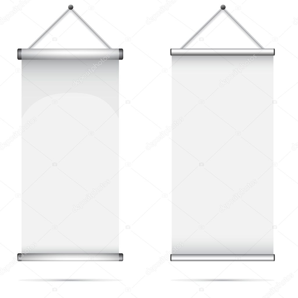 Set of Blank roll up poster