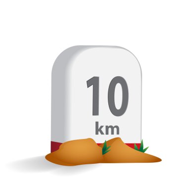 Milestone in the mountains clipart