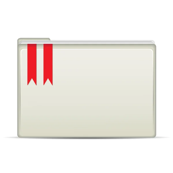 Ikona folderu biały — Wektor stockowy