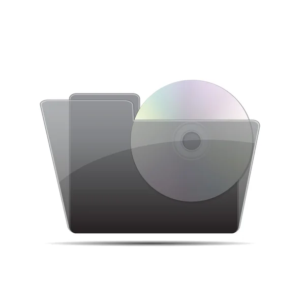 stock vector Disk in the folder