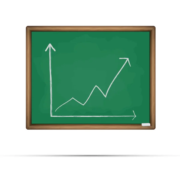 stock vector Blackboard with graph