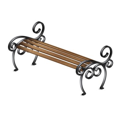 Park bench clipart