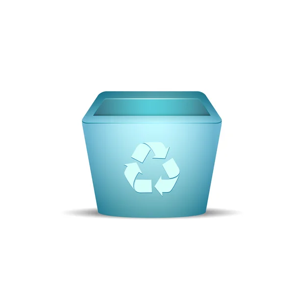 Πλαστική ανακύκλωσης δοχείο απορριμμάτων — Διανυσματικό Αρχείο