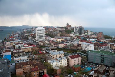 View of Vladivostok city clipart