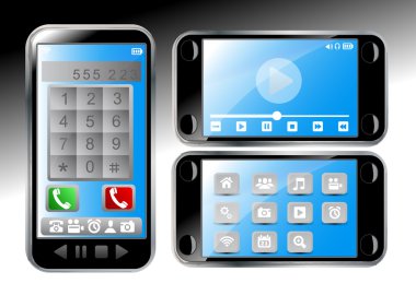 Mobile phone vector clipart