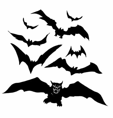 bats illustration clipart