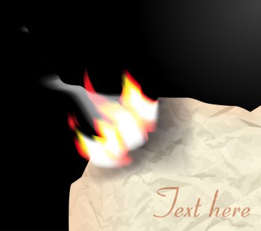 burning paper clipart