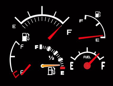 set of Gas Tank Illustration clipart