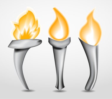 torch with flame clipart