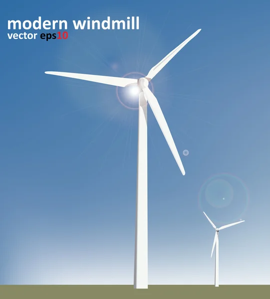 Vektör Rüzgar türbinleri — Stok Vektör