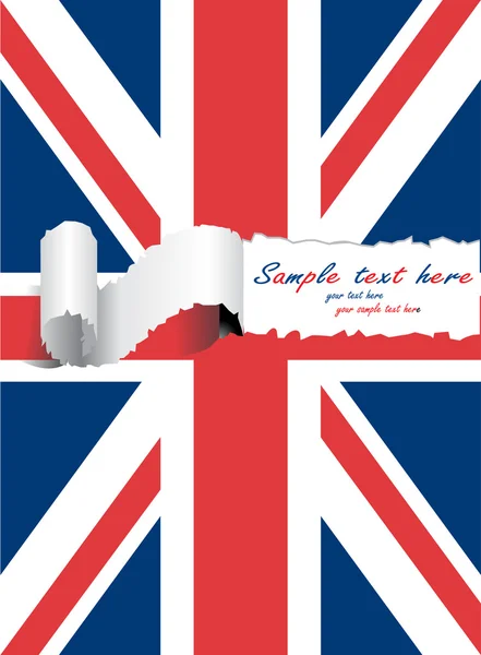 Geripte vs Verenigd Koninkrijk vlag — Stockvector