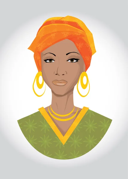 Vector illustration of an african woman — Stock Vector