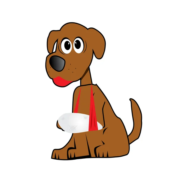 Ilustración de dibujos animados perro — Vector de stock