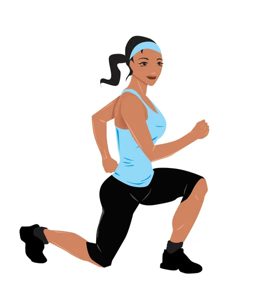 stock vector fitness women exercise