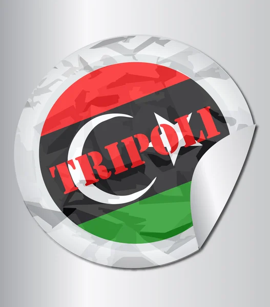 リビアの旗のタグ — ストックベクタ