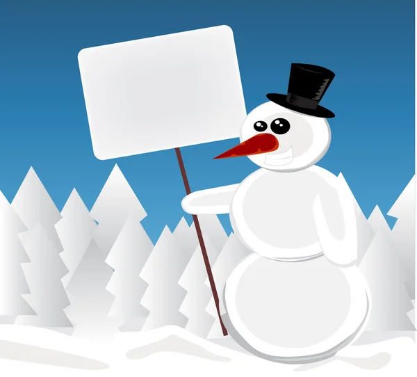 Natale pupazzo di neve — Vettoriale Stock