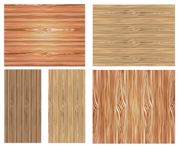 Набор деревянных текстур — стоковый вектор