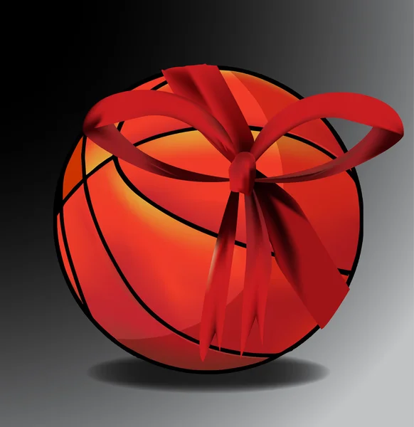 Gift basketball — Stock Vector