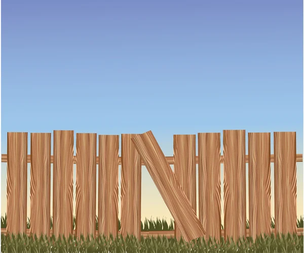 矢量棕色栅栏 — 图库矢量图片